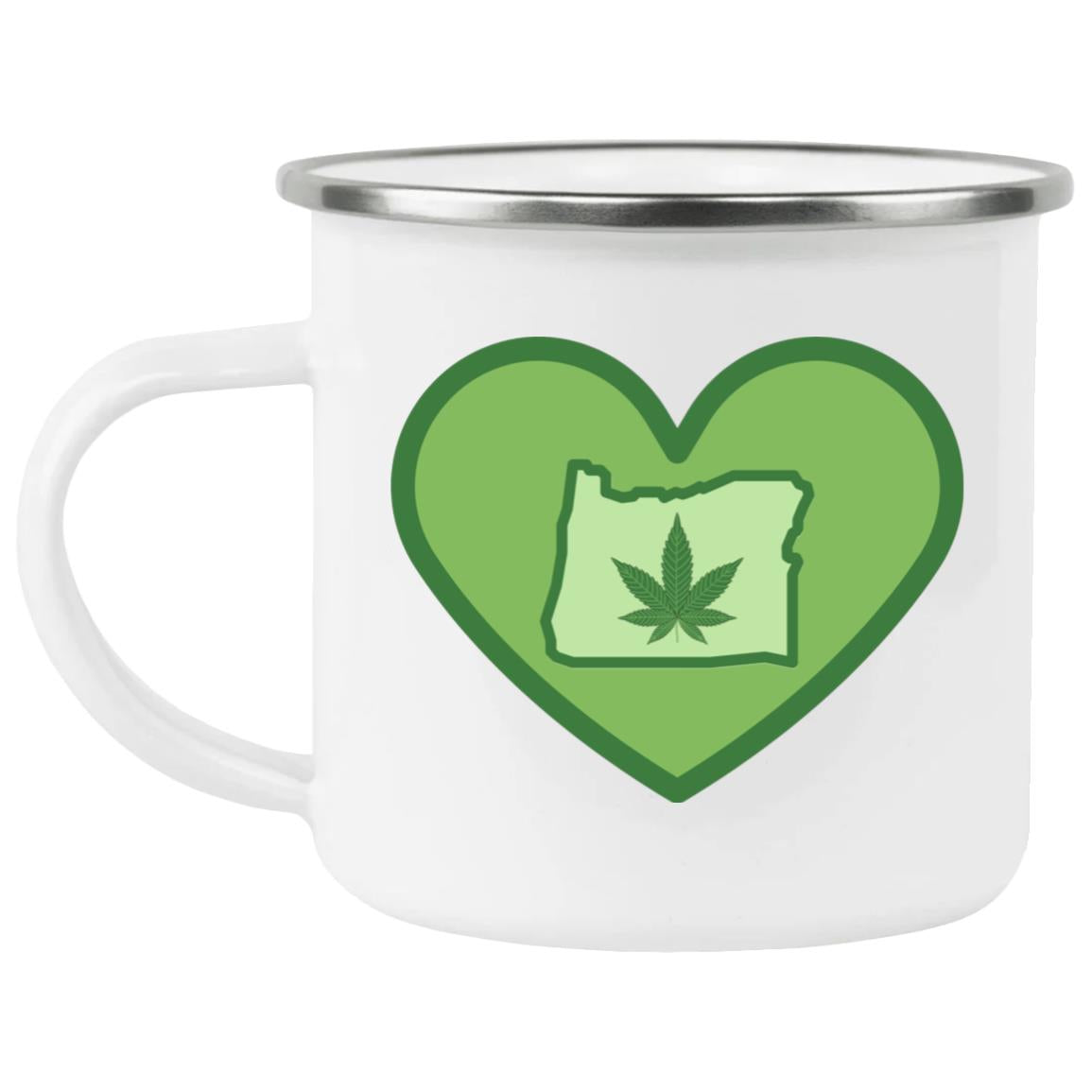 Oregon & bud in my heart - Enamel Camping Mug