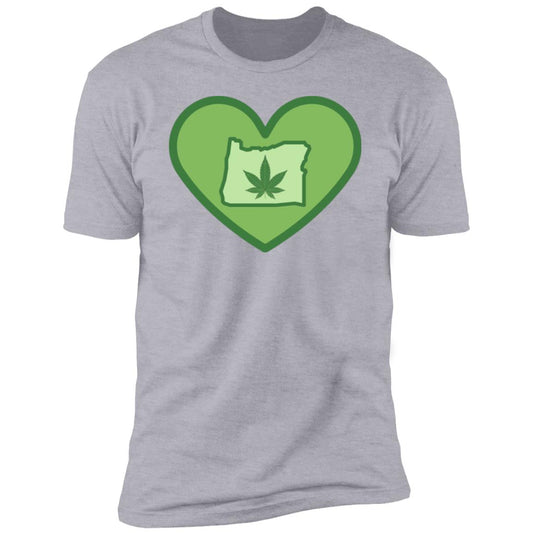 Oregon & bud in my heart - Premium Short Sleeve T-Shirt - full chest print