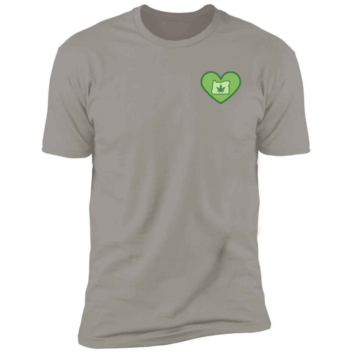 Oregon & bud in my heart - Premium Short Sleeve T-Shirt - pocket print