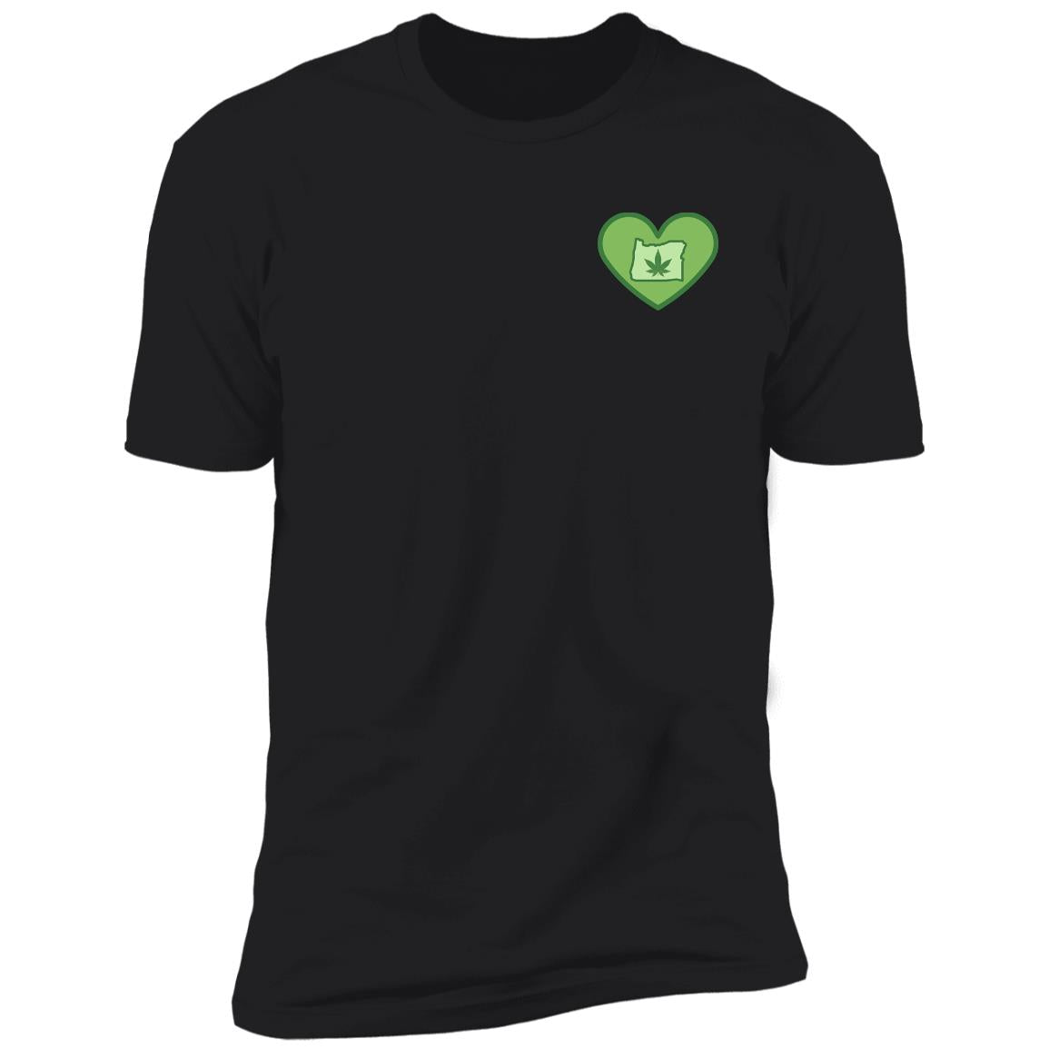 Oregon & bud in my heart - Premium Short Sleeve T-Shirt - pocket print