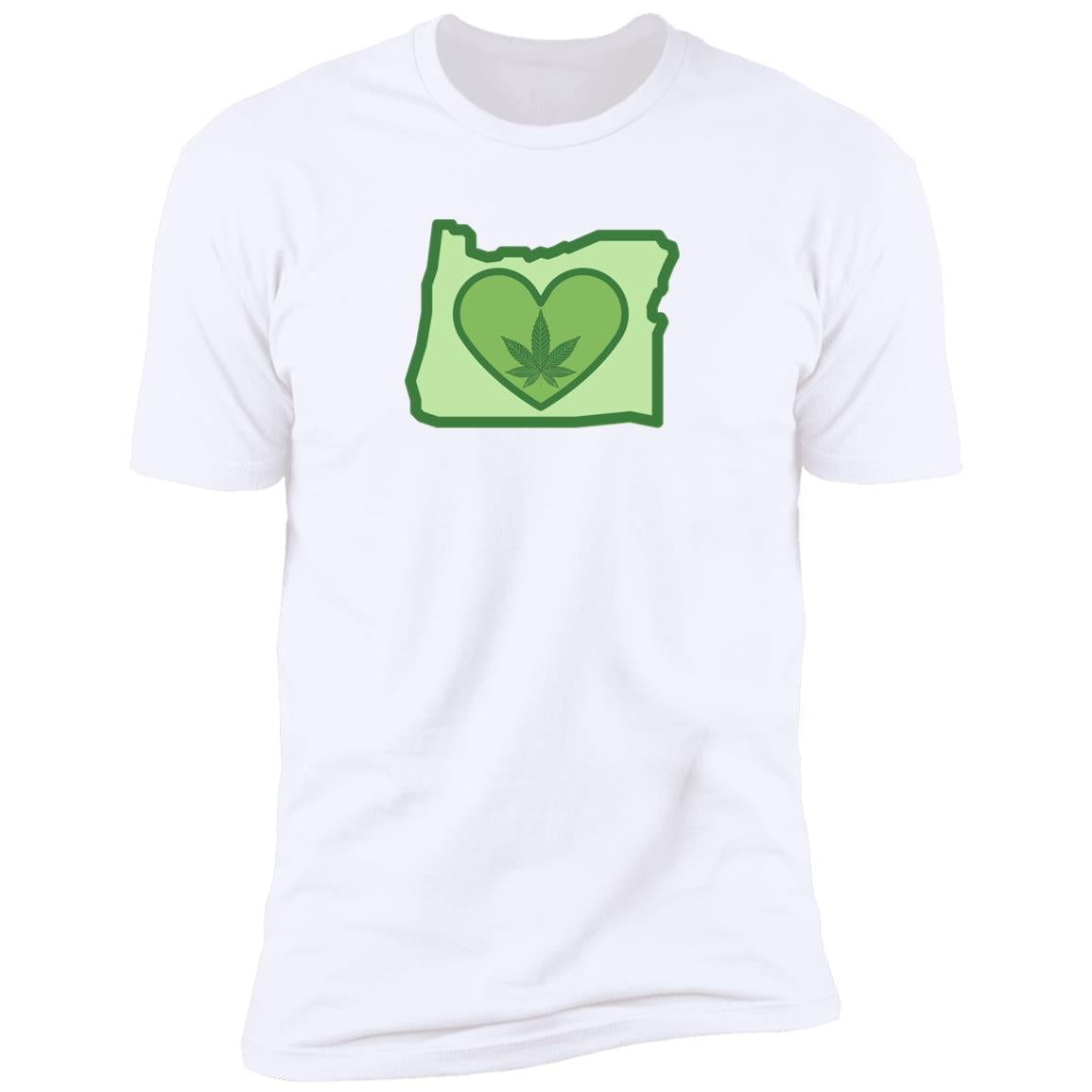 Oregon LoveBud - Premium Short Sleeve T-Shirt - chest print