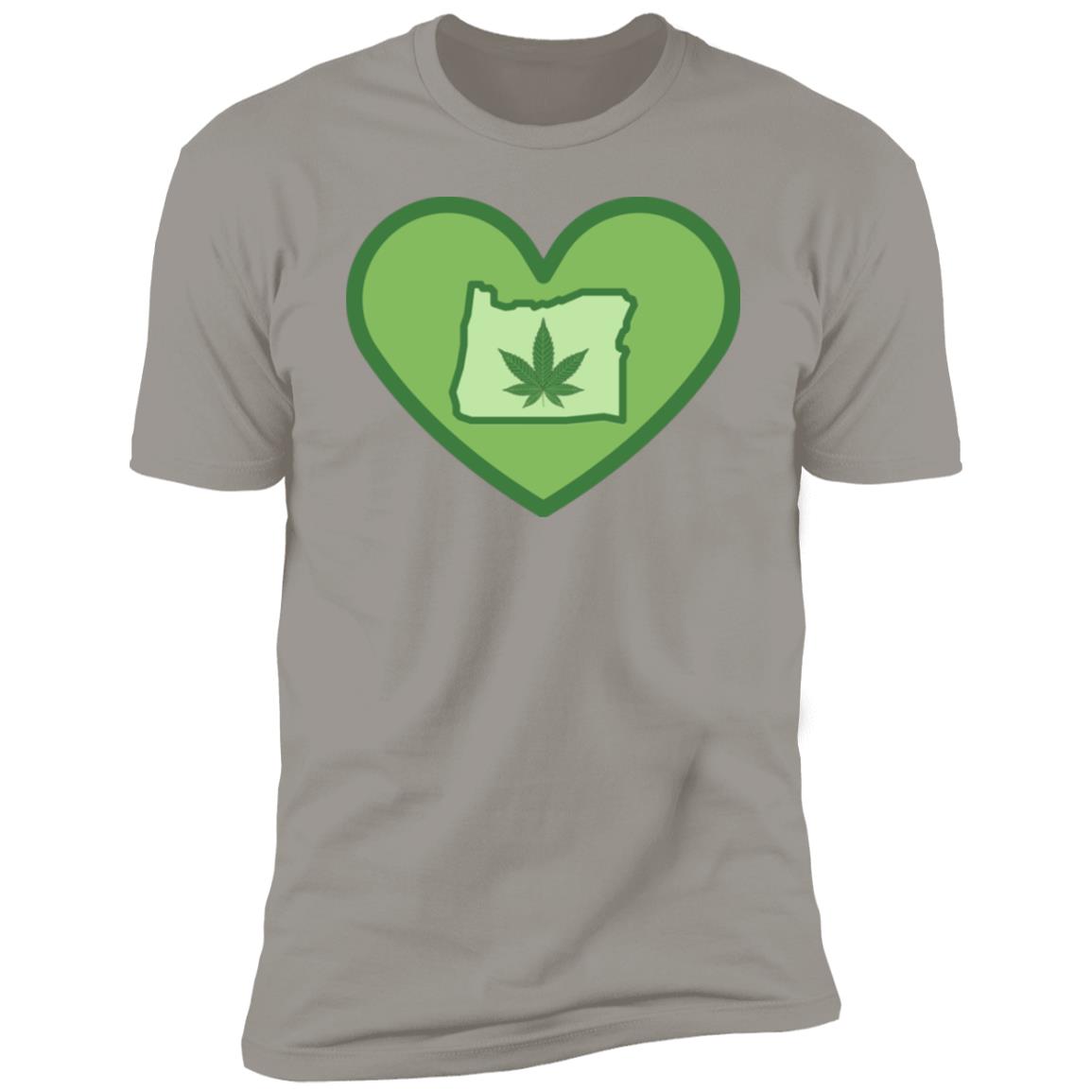 Oregon & bud in my heart - Premium Short Sleeve T-Shirt - full chest print